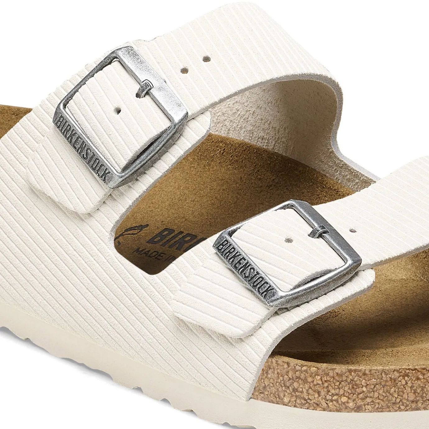 Birkenstock Two-Strap Sandals<Arizona Corduroy Antique White
