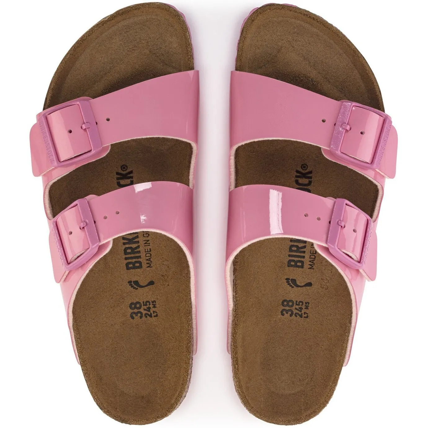 Birkenstock Two-Strap Sandals<Arizona Patent Candy Pink
