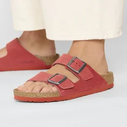 Birkenstock Two-Strap Sandals<Arizona Corduroy Sienna Red