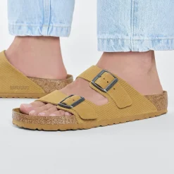 Birkenstock Two-Strap Sandals<Arizona Corduroy Cork Brown