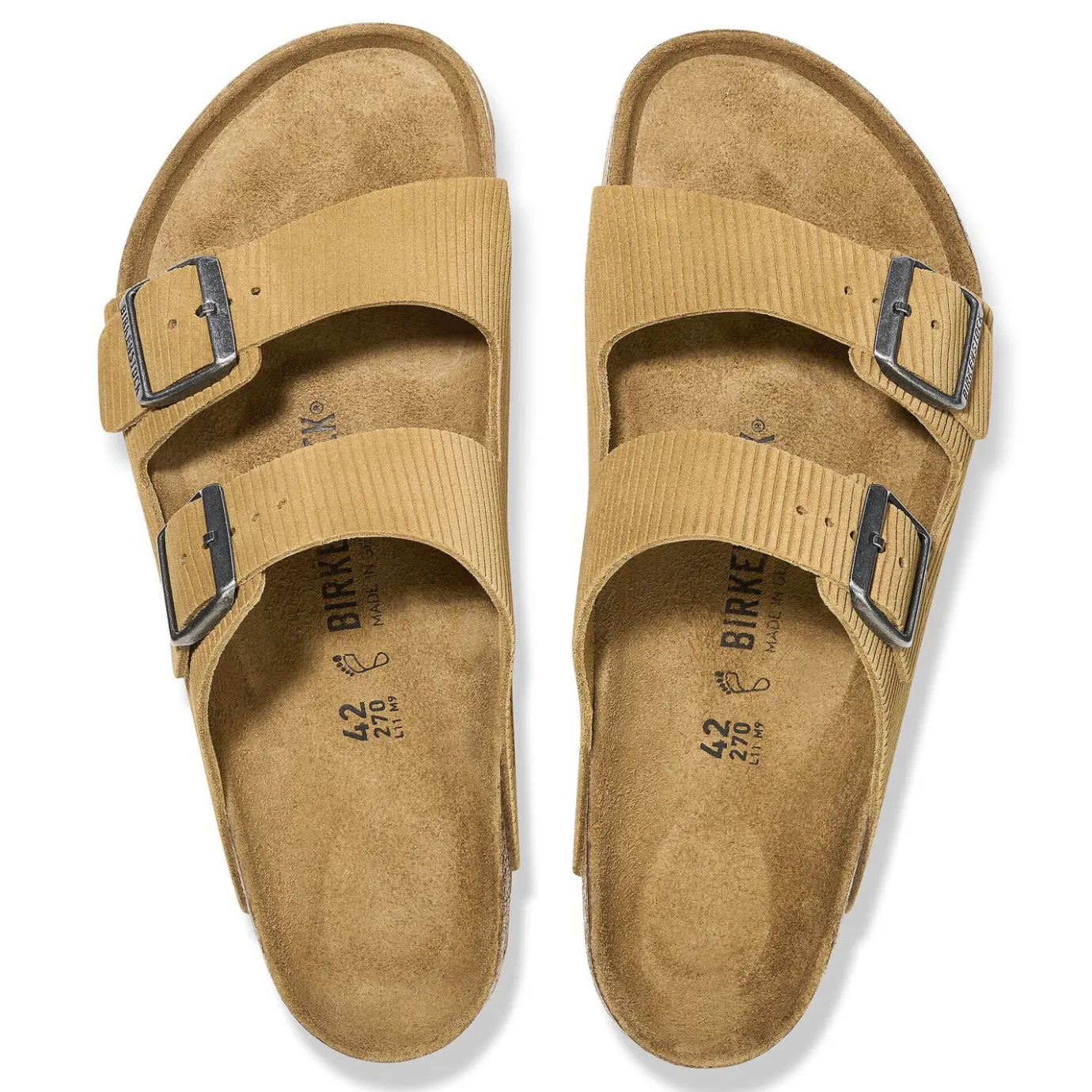 Birkenstock Two-Strap Sandals<Arizona Corduroy Cork Brown