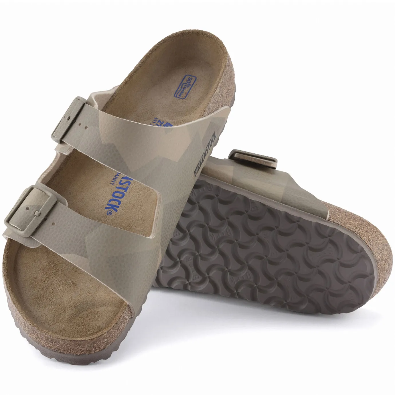 Birkenstock Two-Strap Sandals<Arizona Desert Soil Geo Camo Beige