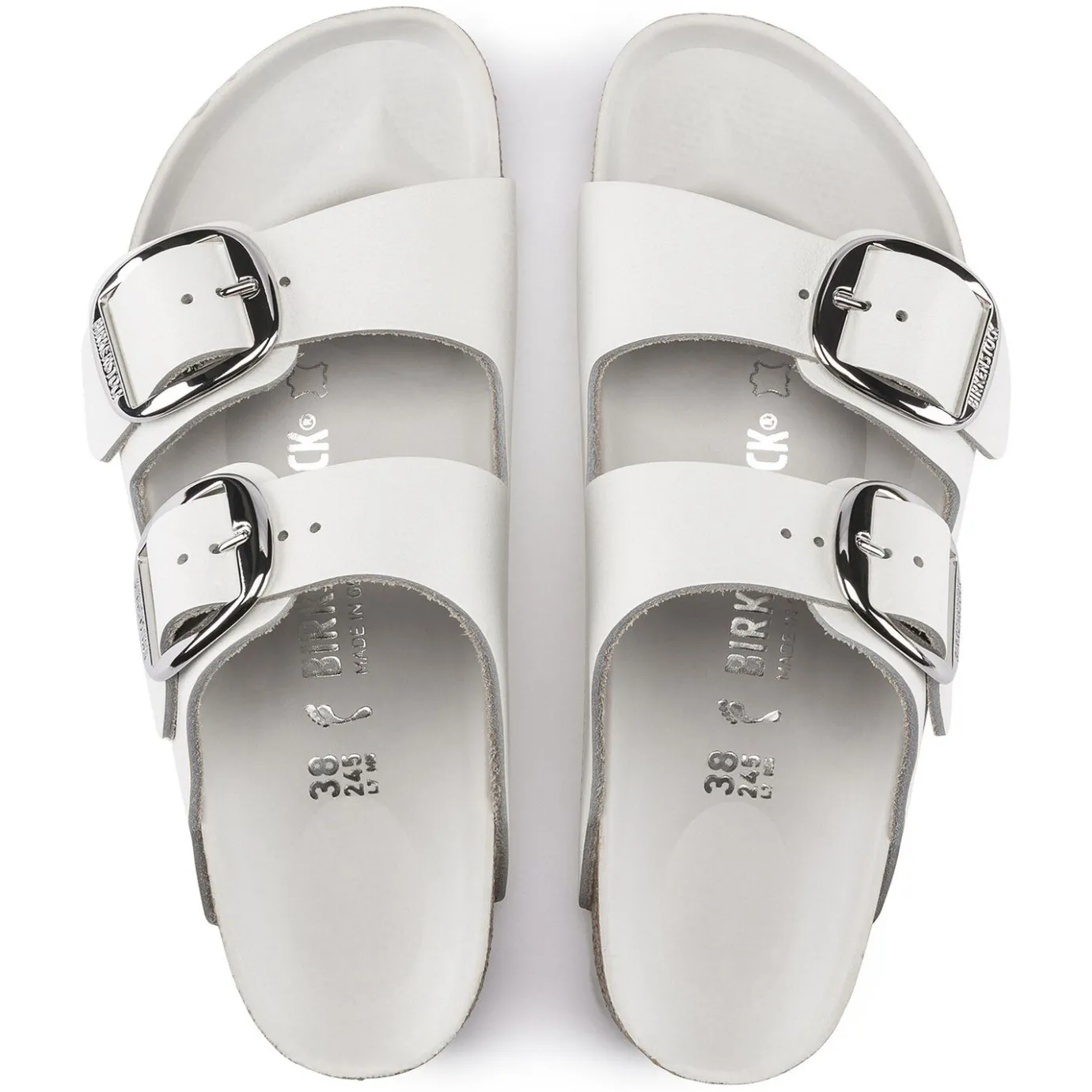 Birkenstock Two-Strap Sandals<Arizona Big Buckle White