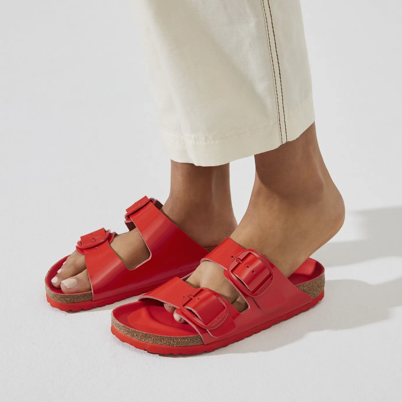 Birkenstock Two-Strap Sandals<Arizona Big Buckle High Shine Tomato