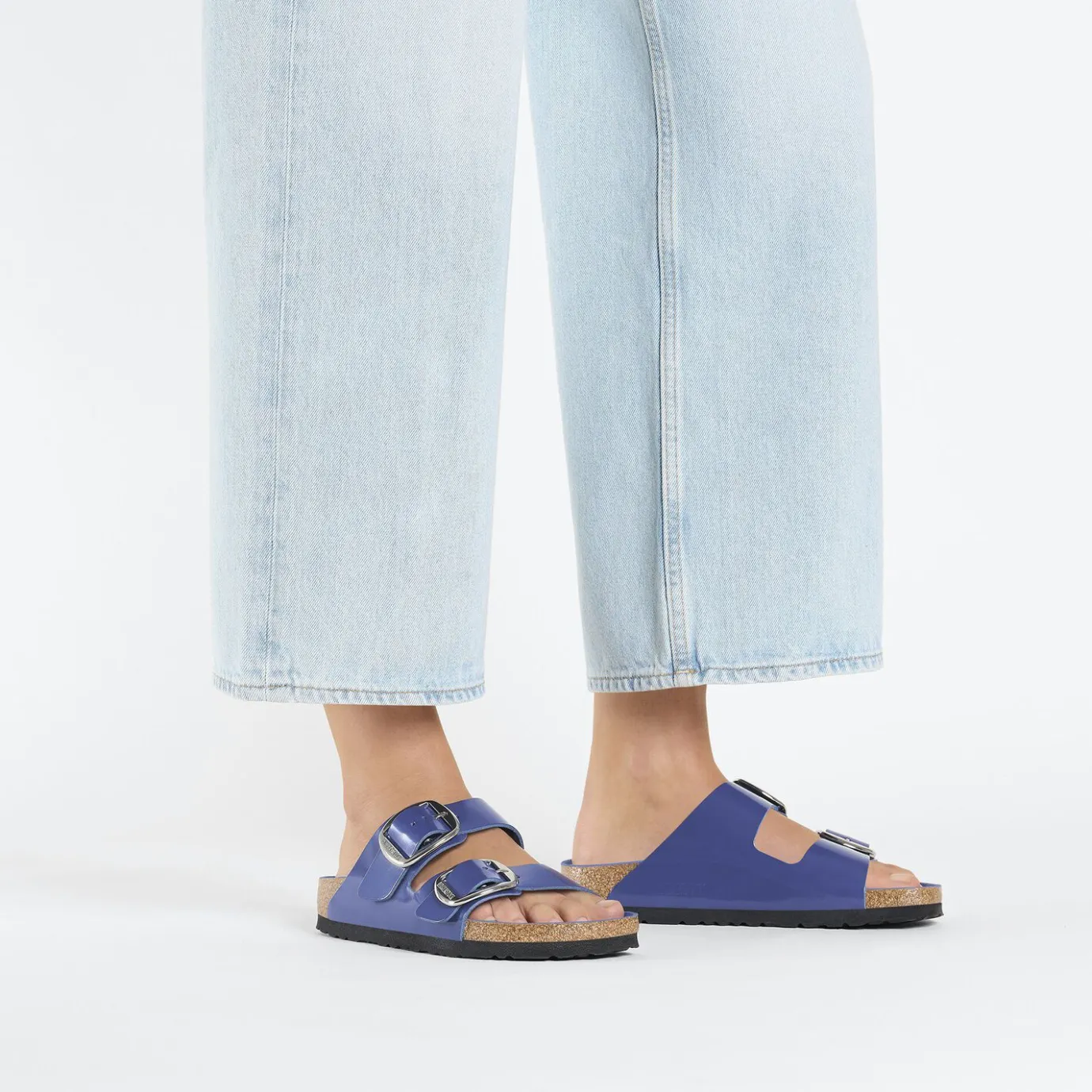 Birkenstock Two-Strap Sandals<Arizona Big Buckle High-Shine Cobalt