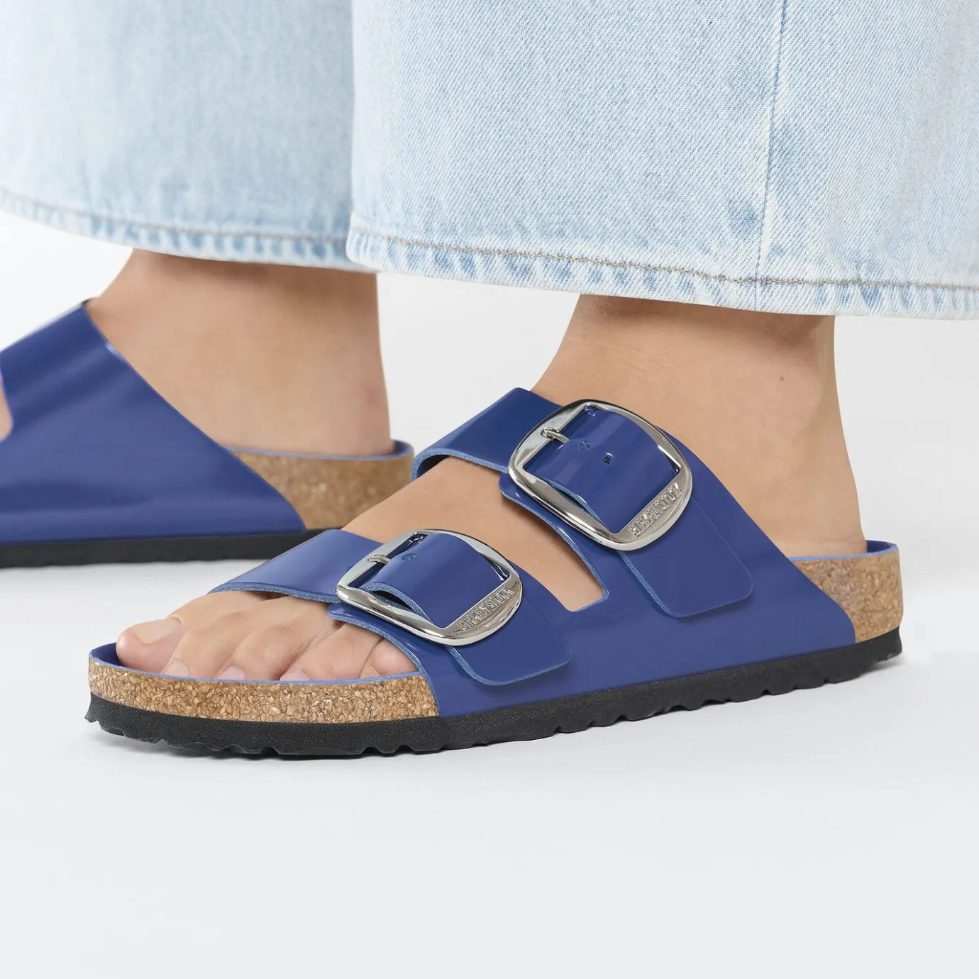 Birkenstock Two-Strap Sandals<Arizona Big Buckle High-Shine Cobalt