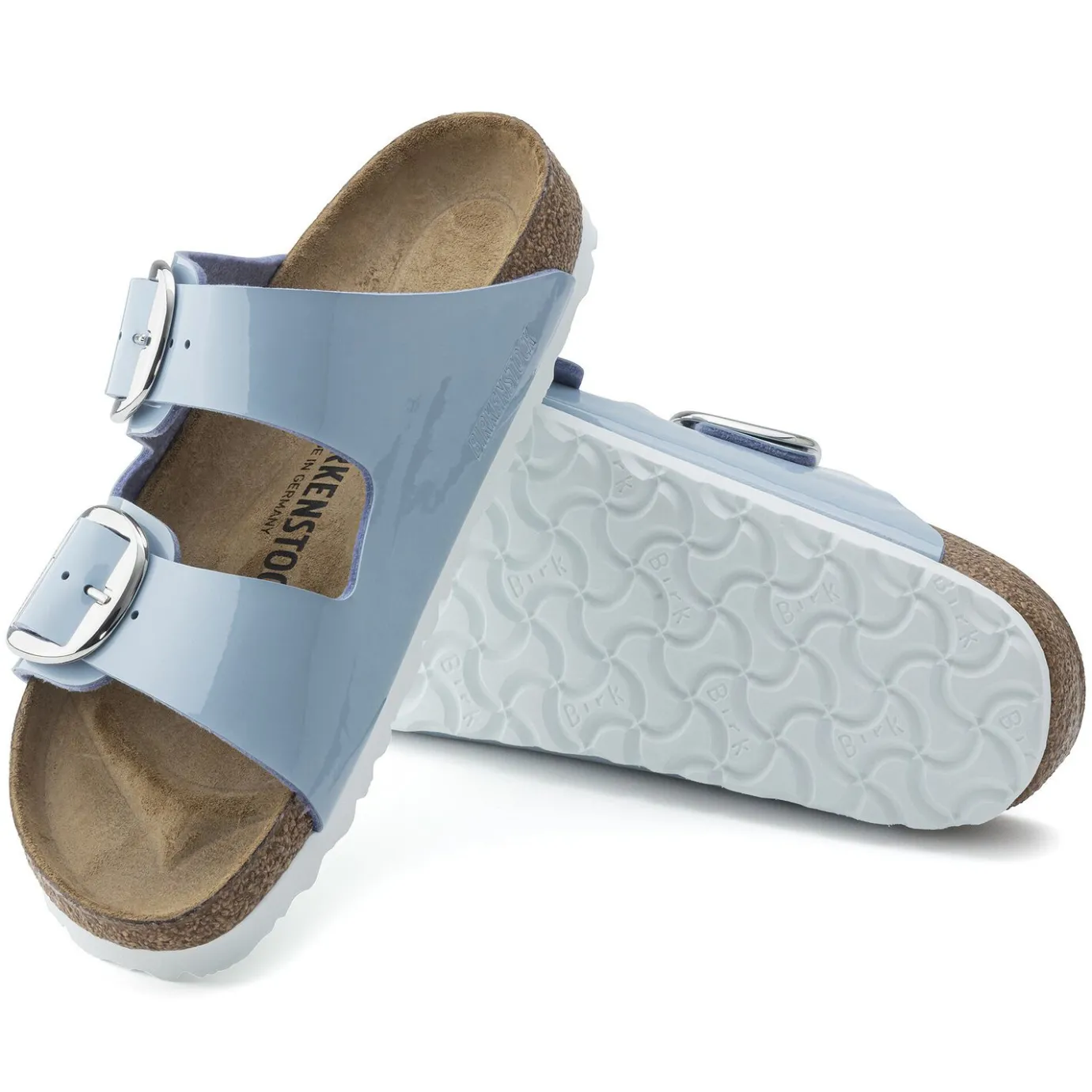 Birkenstock Two-Strap Sandals<Arizona Big Buckle Patent Dove Blue