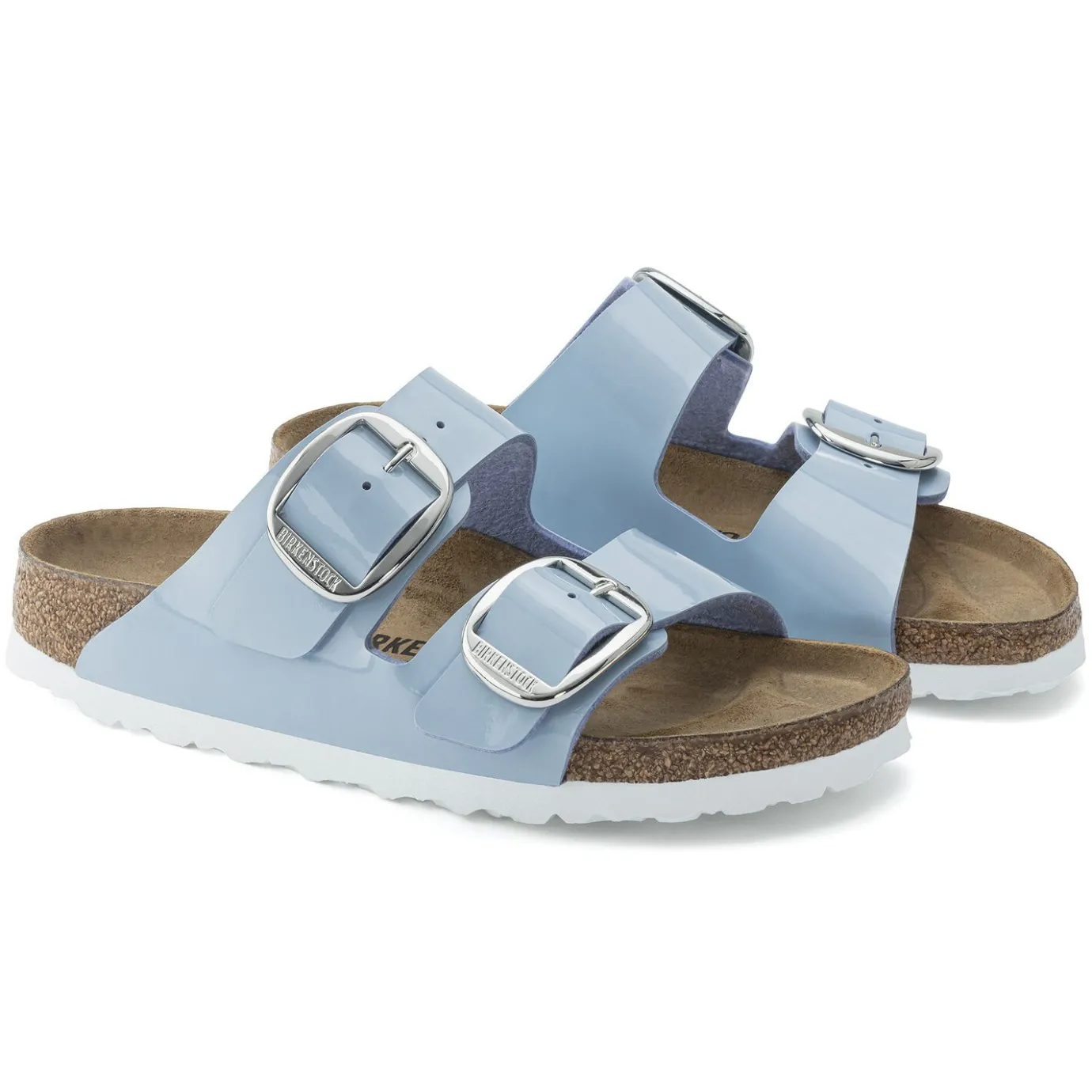 Birkenstock Two-Strap Sandals<Arizona Big Buckle Patent Dove Blue