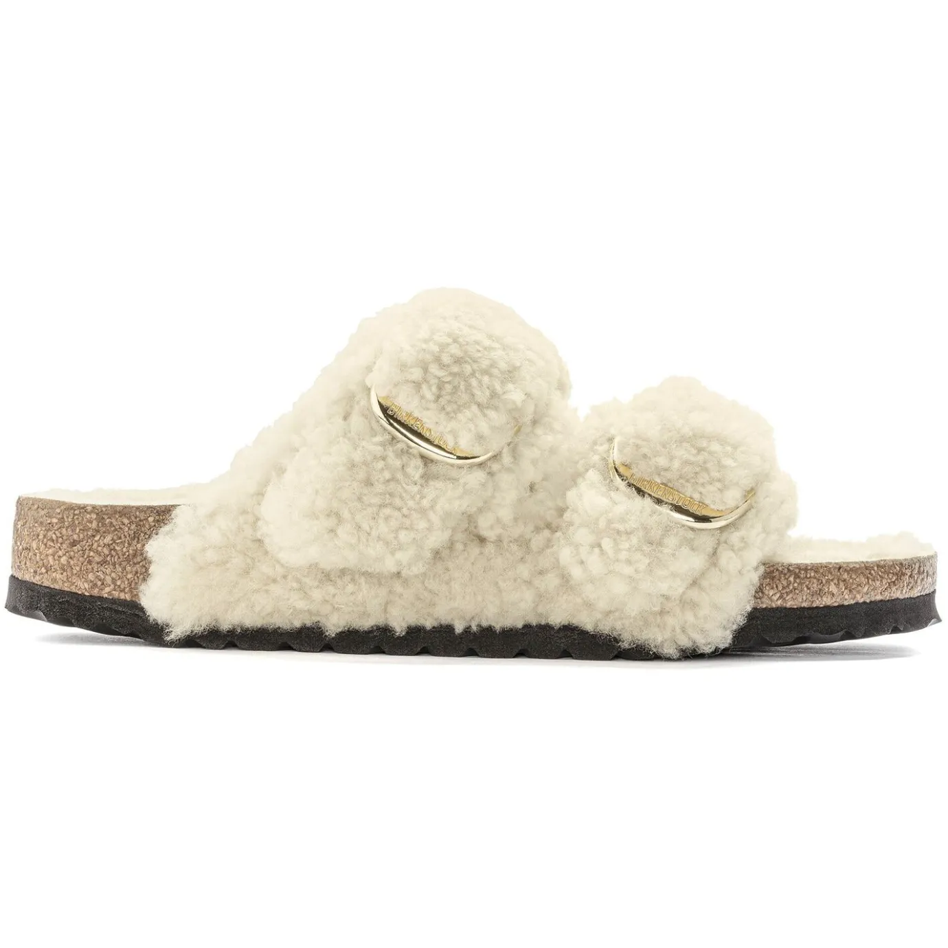 Birkenstock Two-Strap Sandals<Arizona Big Buckle Teddy Eggshell