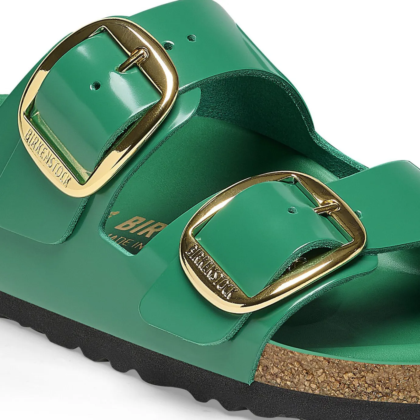 Birkenstock Two-Strap Sandals<Arizona Big Buckle High-Shine Digital Green