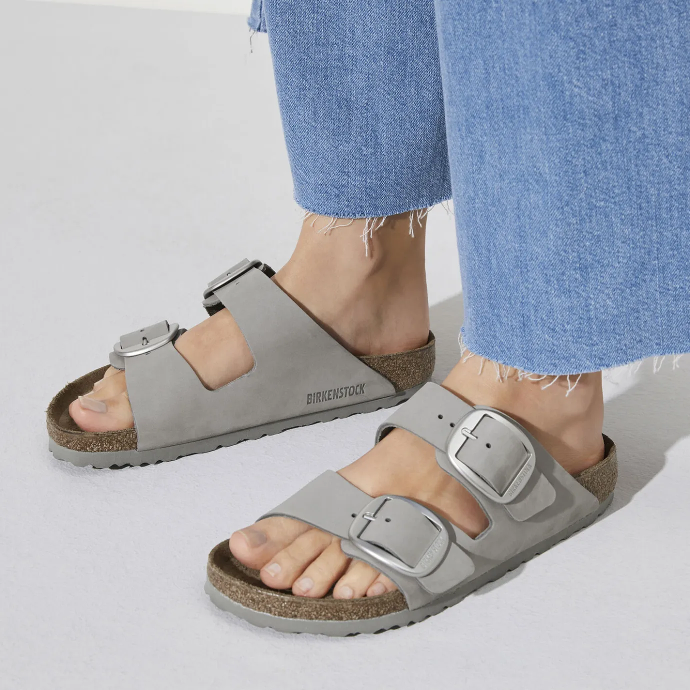 Birkenstock Two-Strap Sandals<Arizona Big Buckle Dove Gray