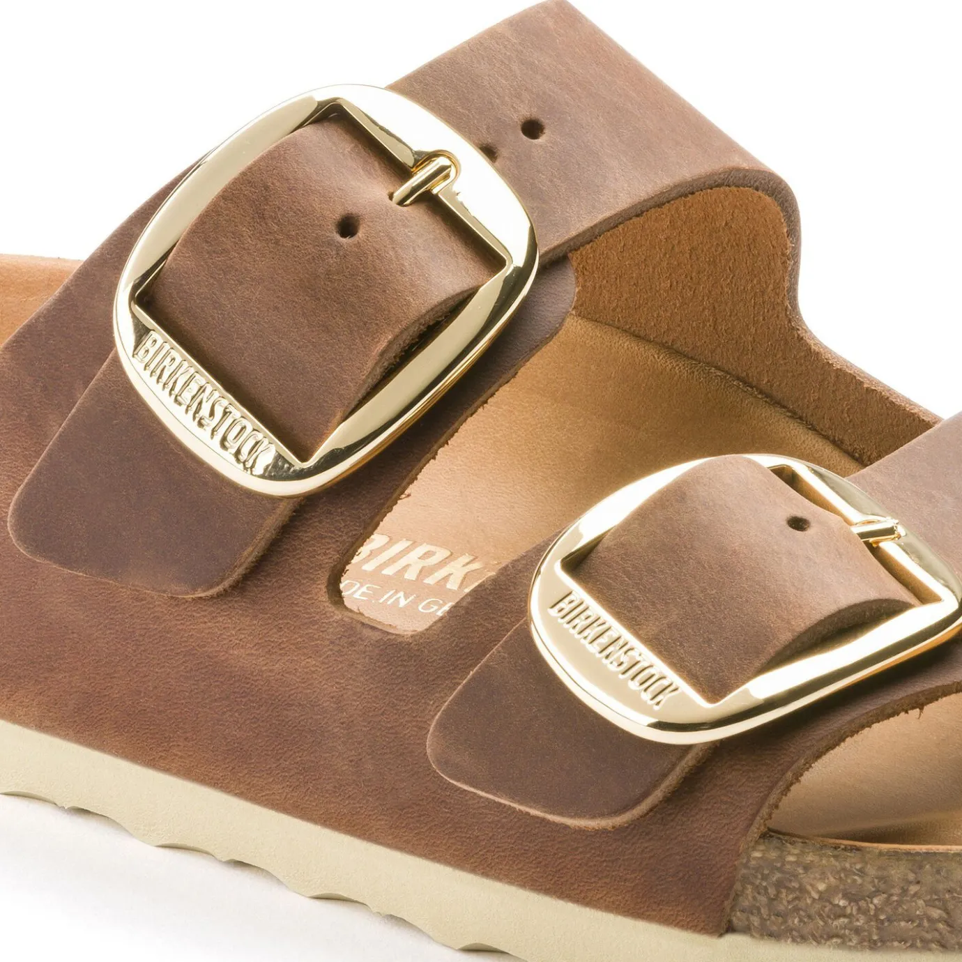Birkenstock Two-Strap Sandals<Arizona Big Buckle Cognac