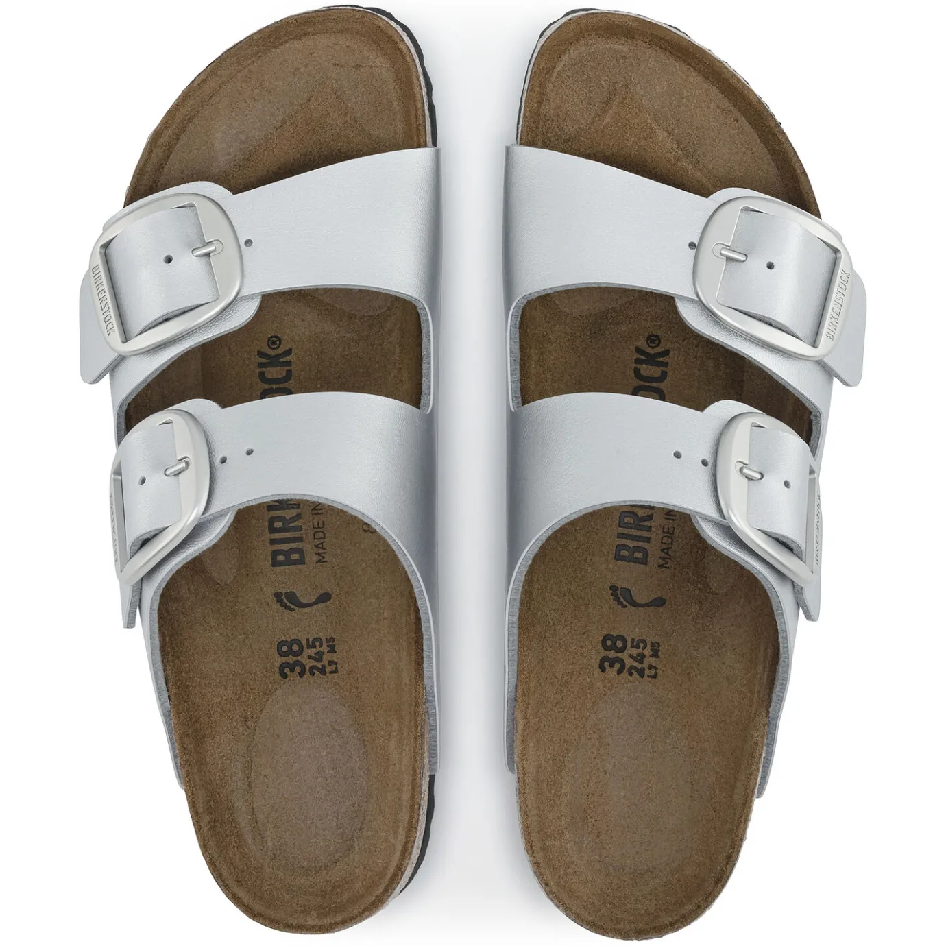 Birkenstock Two-Strap Sandals<Arizona Big Buckle Silver