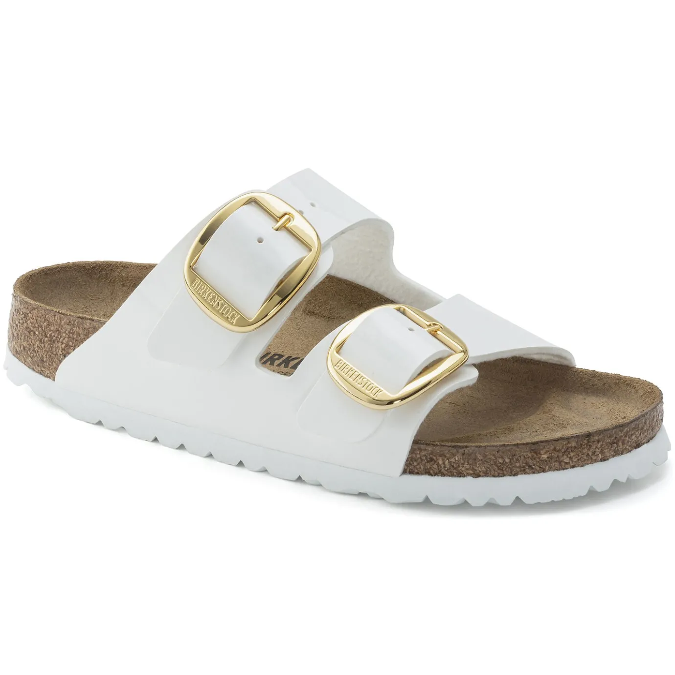 Birkenstock Two-Strap Sandals<Arizona Big Buckle Patent White