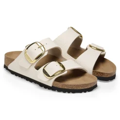 Birkenstock Two-Strap Sandals<Arizona Big Buckle Rivet Logo Canvas Eggshell