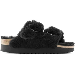 Birkenstock Two-Strap Sandals<Arizona Big Buckle Shearling Teddy Black