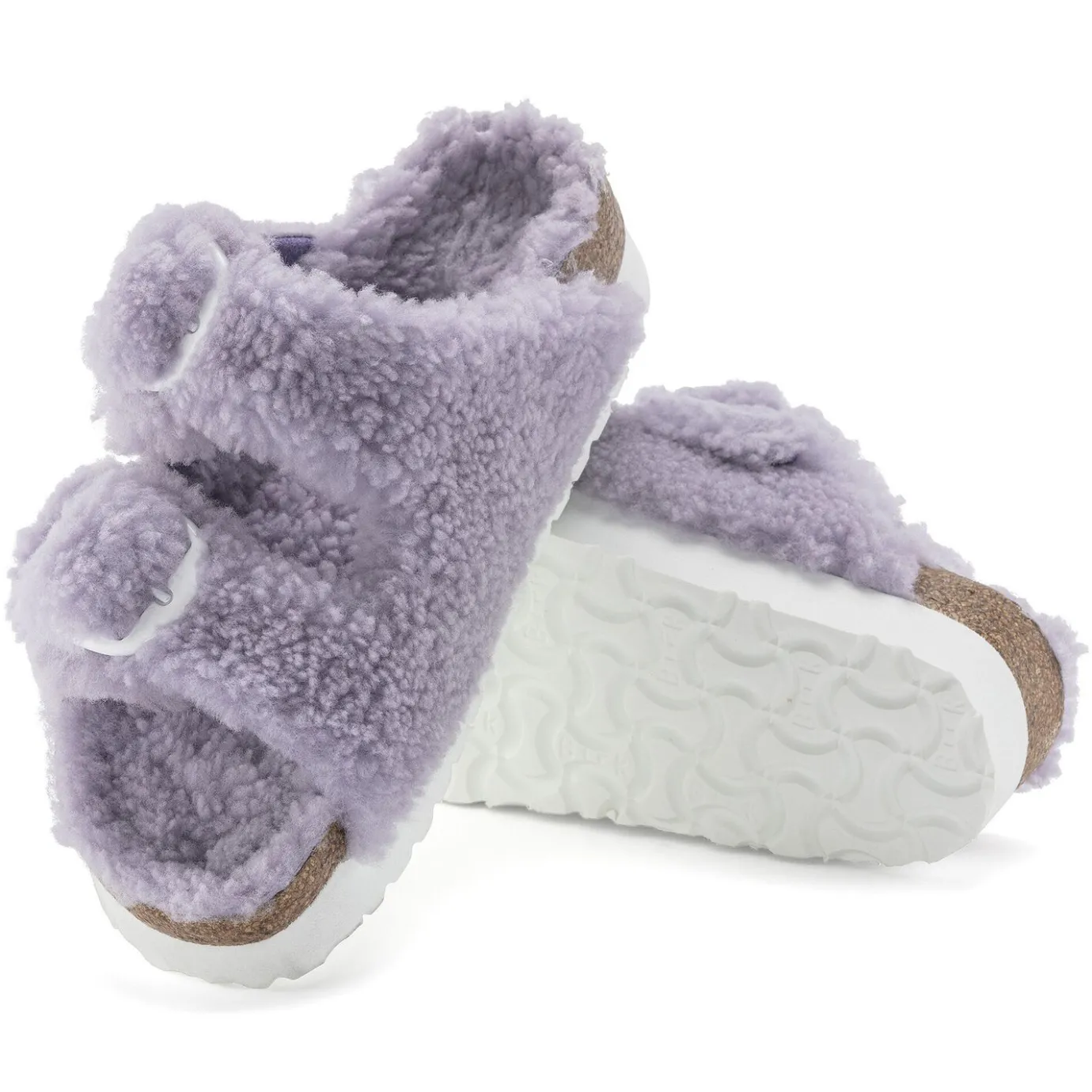 Birkenstock Two-Strap Sandals<Arizona Big Buckle Shearling Purple Fog