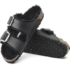 Birkenstock Two-Strap Sandals<Arizona Big Buckle Shearling Black