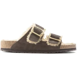 Birkenstock Two-Strap Sandals<Arizona Bold Shearling Espresso
