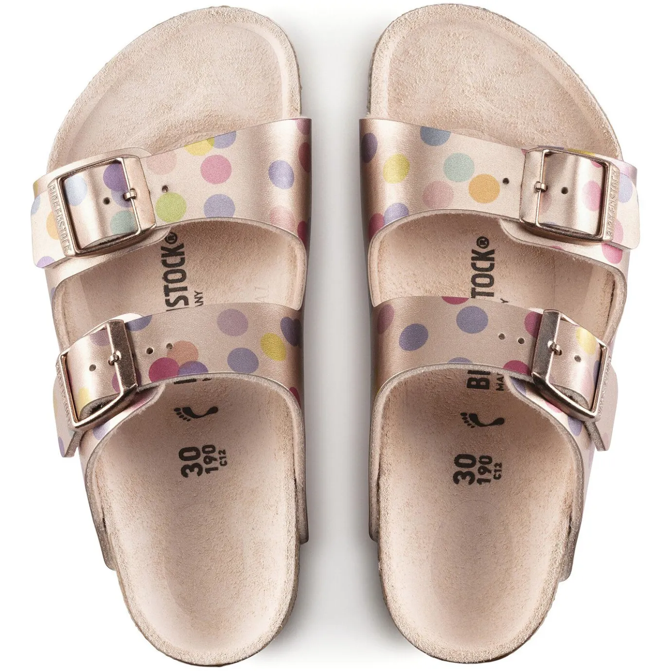 Birkenstock Strap Sandals<Arizona Kids Electric Metallic Dots Copper