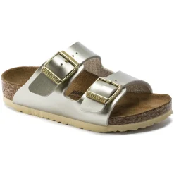 Birkenstock Strap Sandals<Arizona Kids Electric Metallic Gold