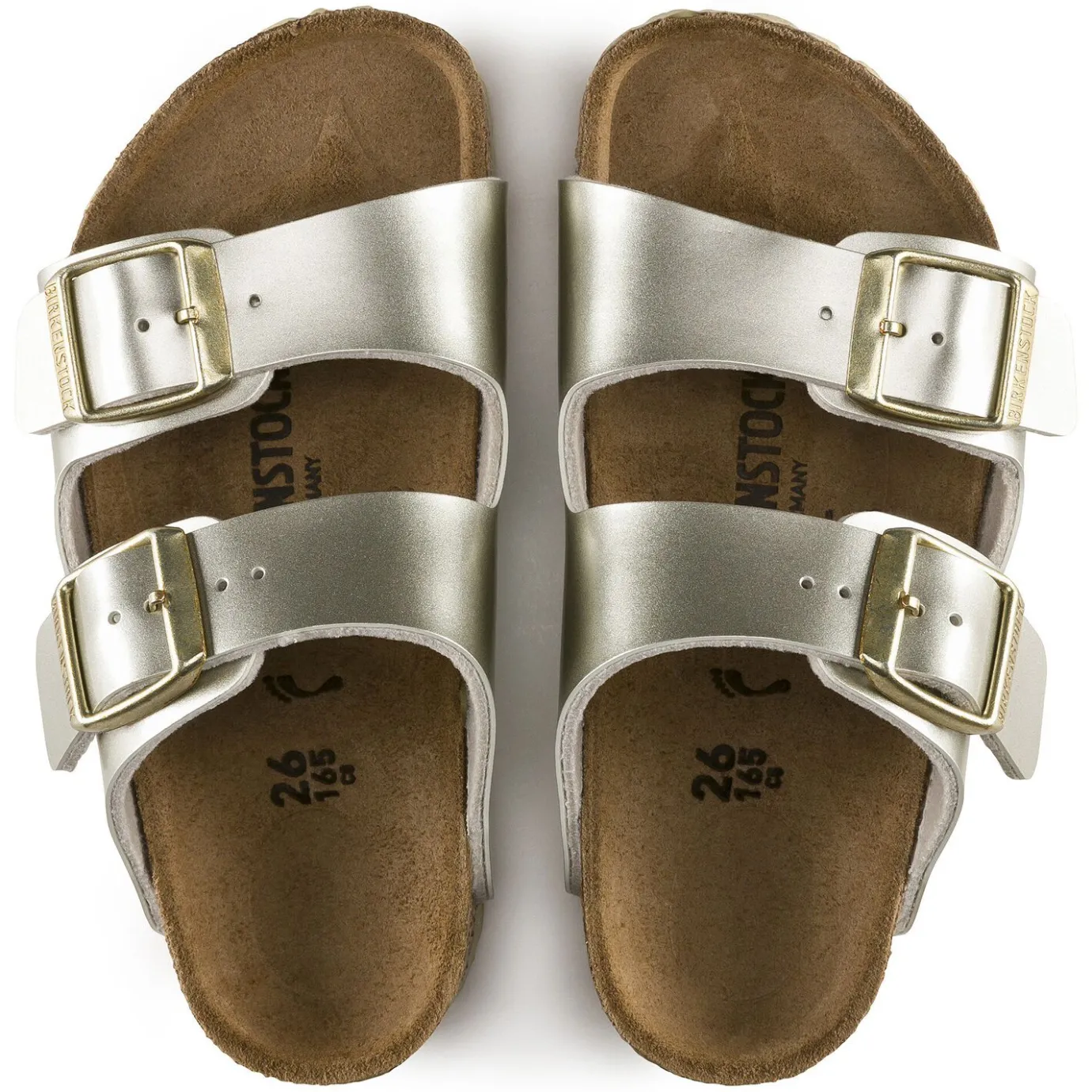 Birkenstock Strap Sandals<Arizona Kids Electric Metallic Gold