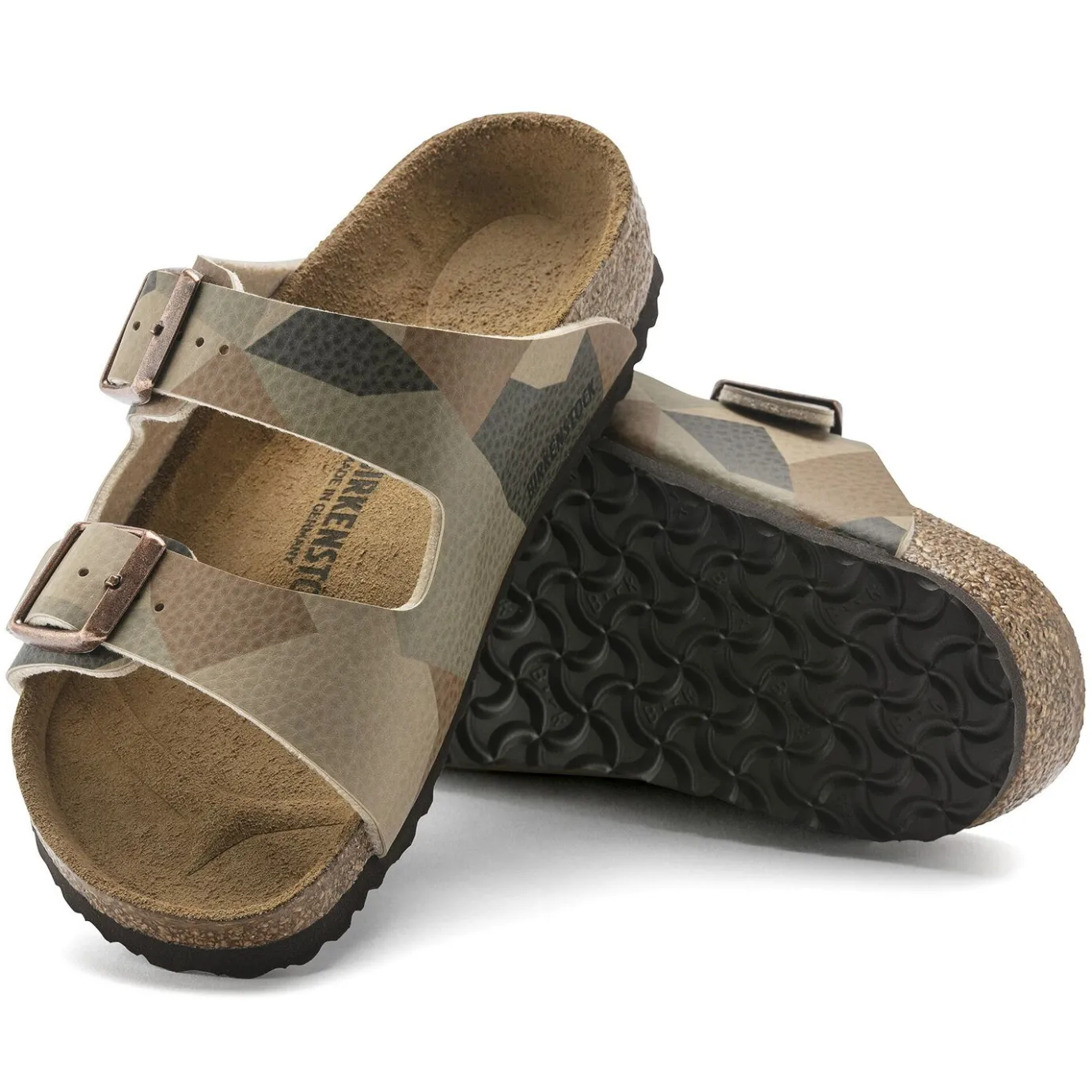 Birkenstock Strap Sandals<Arizona Kids Desert Soil Geo Camo Core