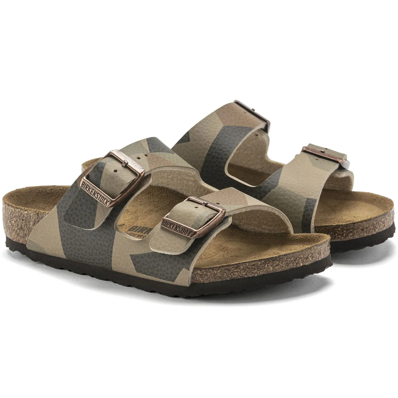 Birkenstock Strap Sandals<Arizona Kids Desert Soil Geo Camo Core