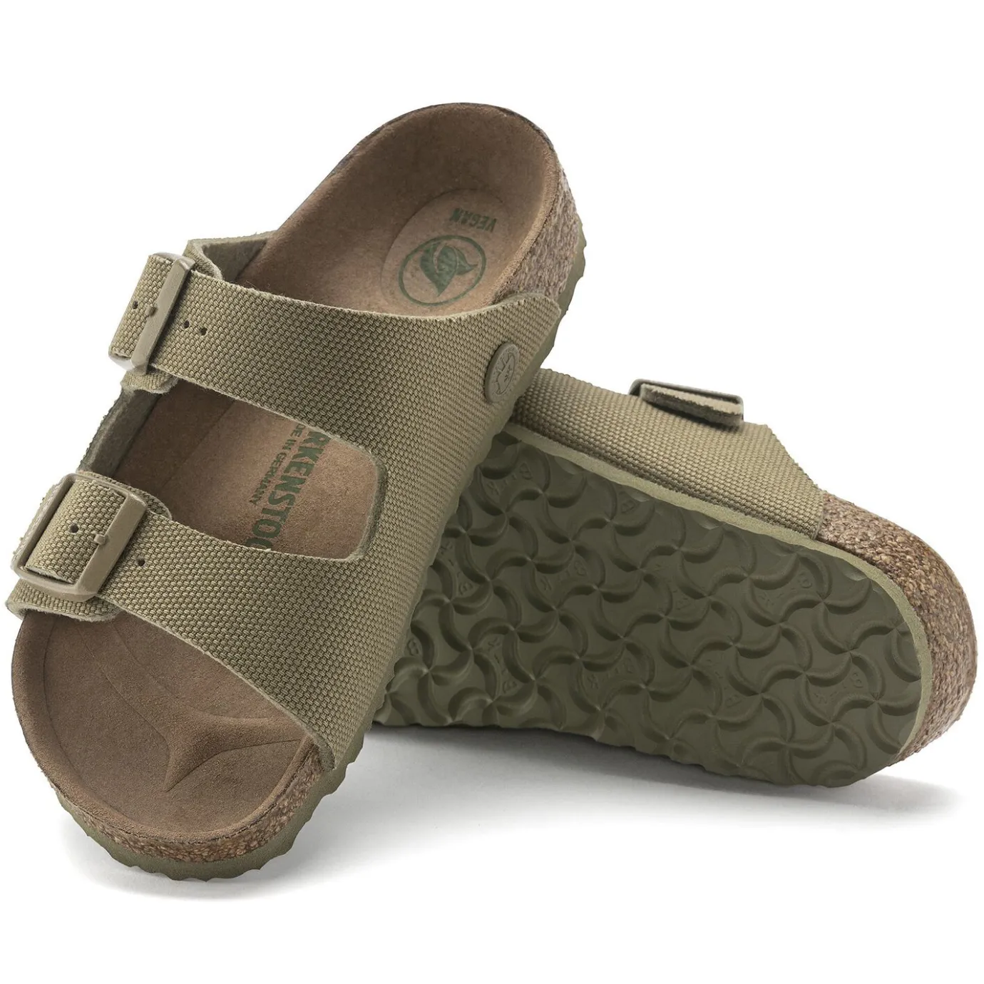 Birkenstock Strap Sandals<Arizona Kids Vegan Faded Khaki