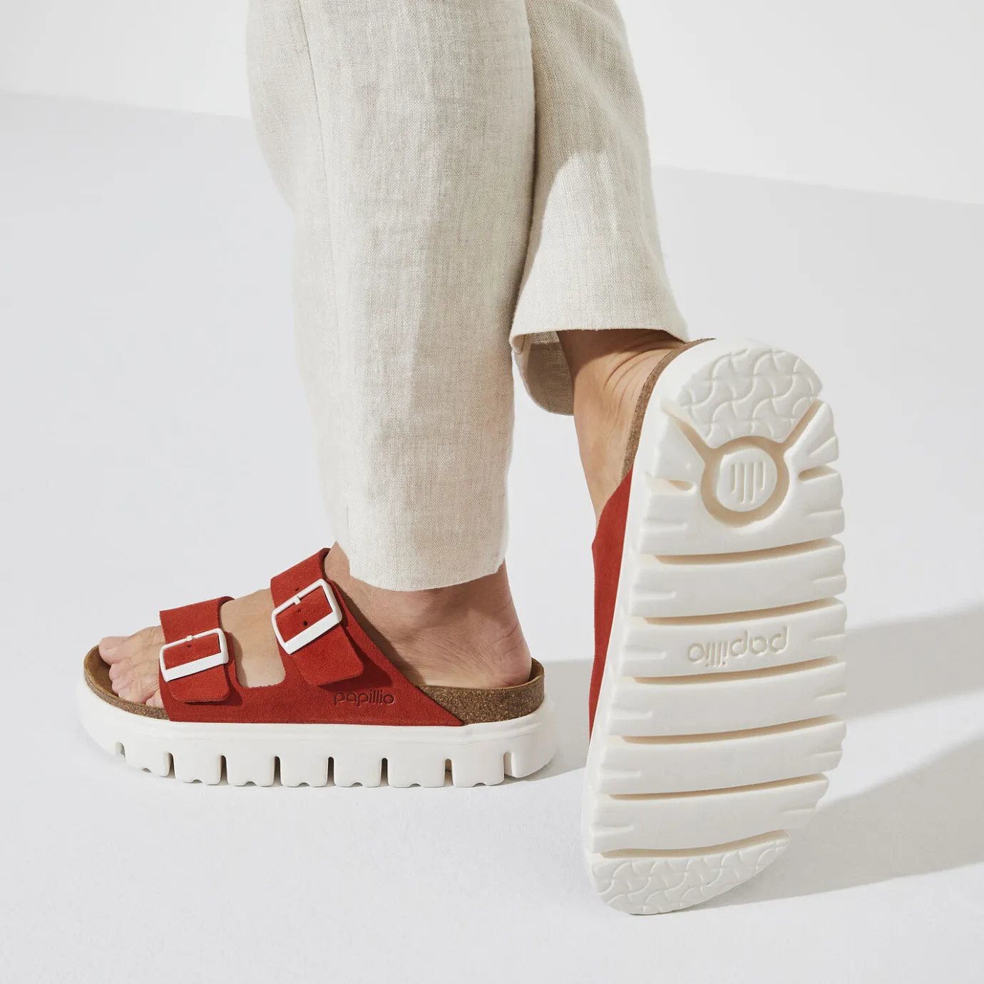 Birkenstock Two-Strap Sandals<Arizona Pap Chunky Tomato