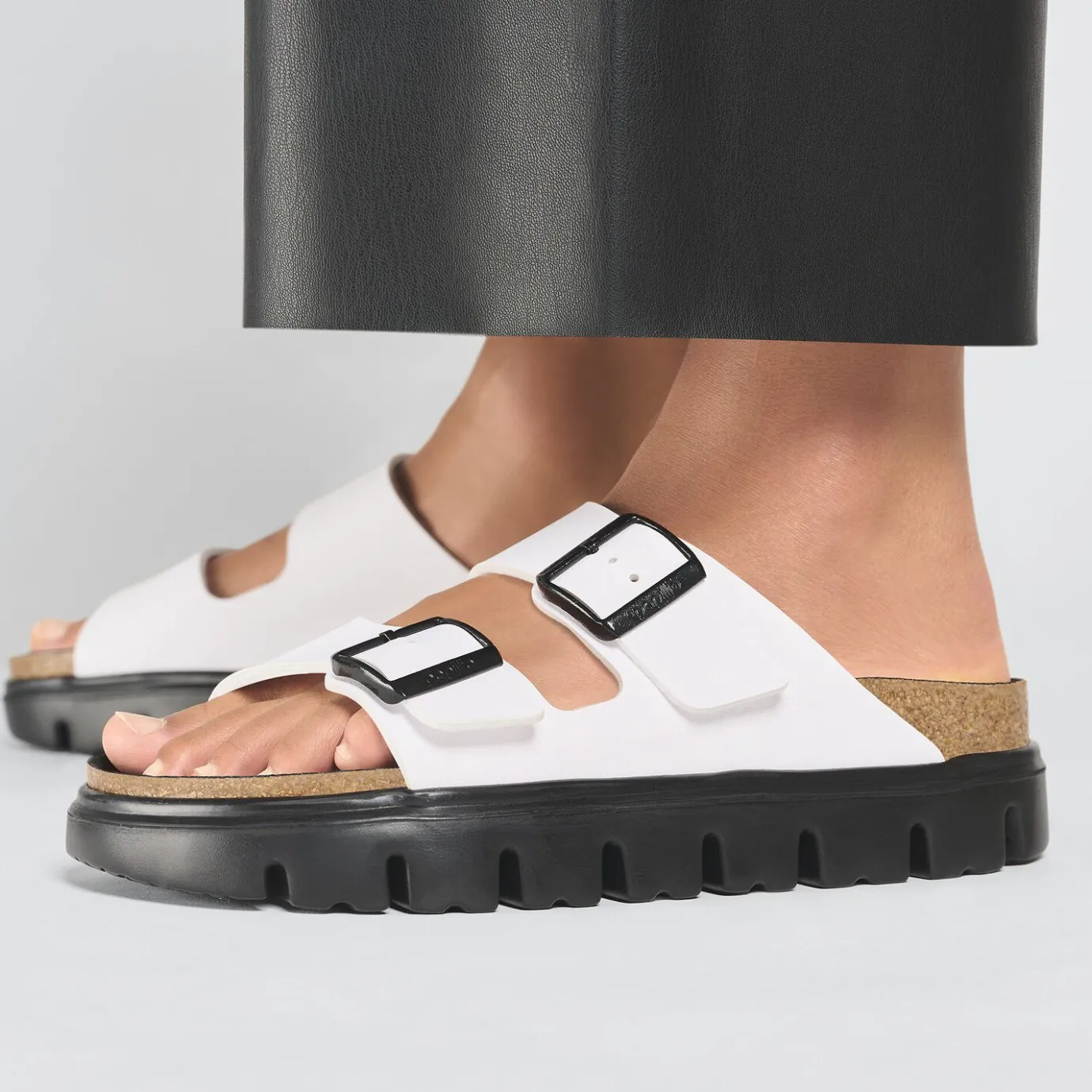 Birkenstock Two-Strap Sandals<Arizona Pap Chunky White