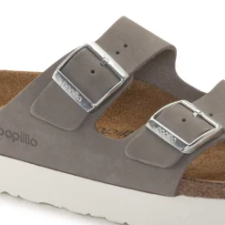 Birkenstock Two-Strap Sandals<Arizona Platform Dove Gray