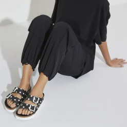 Birkenstock Two-Strap Sandals<Arizona Platform Black White Dots
