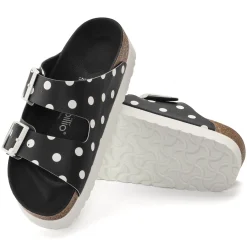 Birkenstock Two-Strap Sandals<Arizona Platform Black White Dots