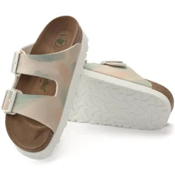 Birkenstock Two-Strap Sandals<Arizona Platform Vegan Watercolor Pink/Blue