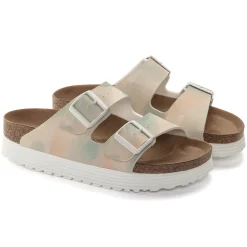 Birkenstock Two-Strap Sandals<Arizona Platform Vegan Watercolor Pink/Blue