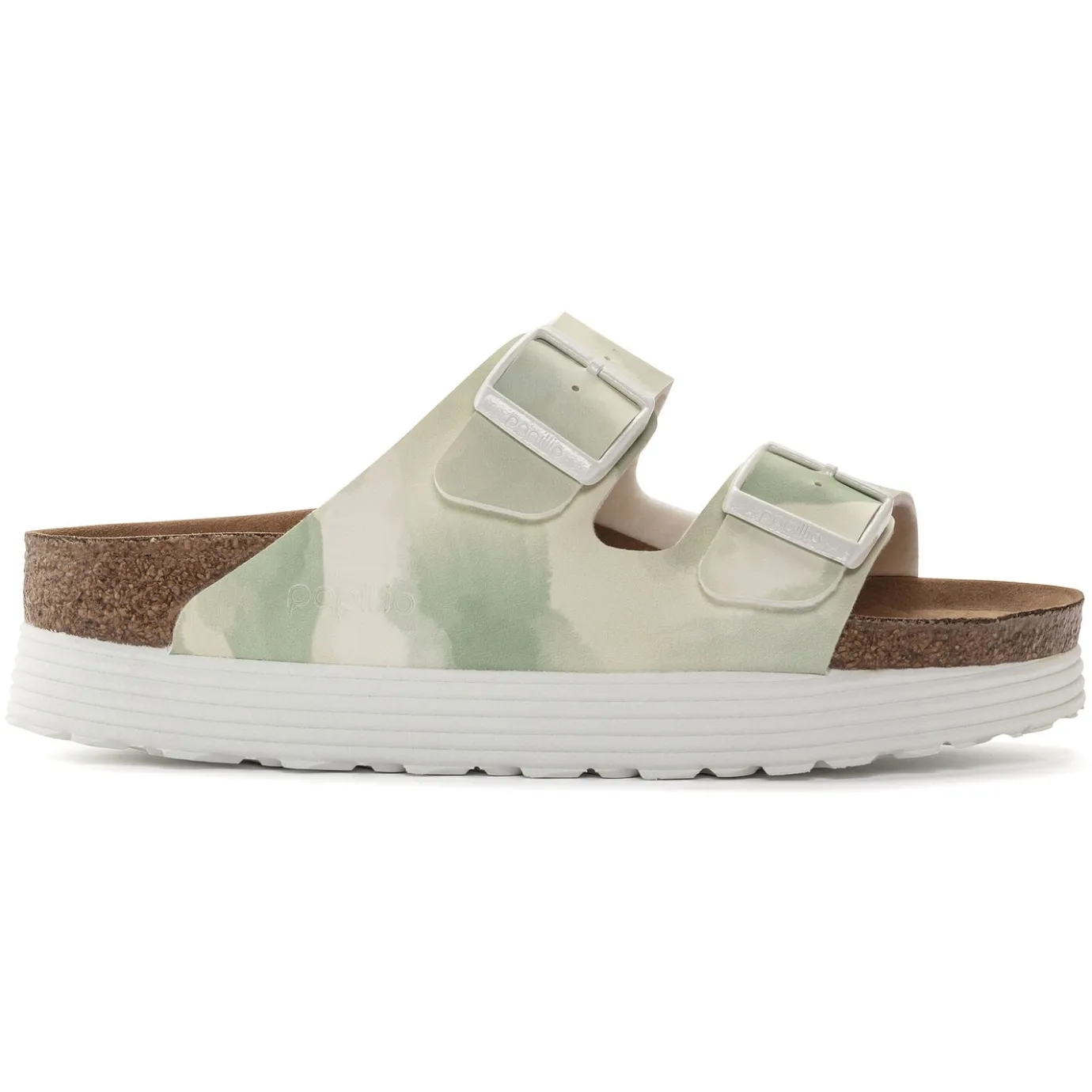 Birkenstock Two-Strap Sandals<Arizona Platform Vegan Watercolor Khaki
