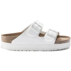 Birkenstock Two-Strap Sandals<Arizona Platform Vegan White