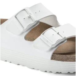 Birkenstock Two-Strap Sandals<Arizona Platform Vegan White