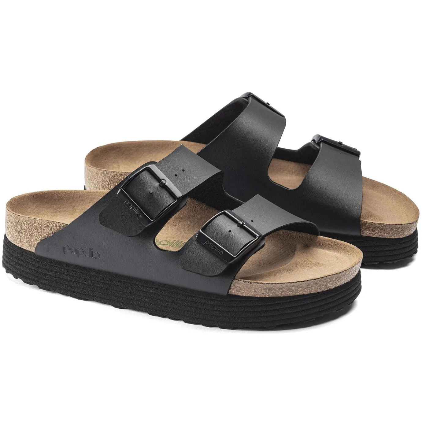 Birkenstock Two-Strap Sandals<Arizona Platform Vegan Black