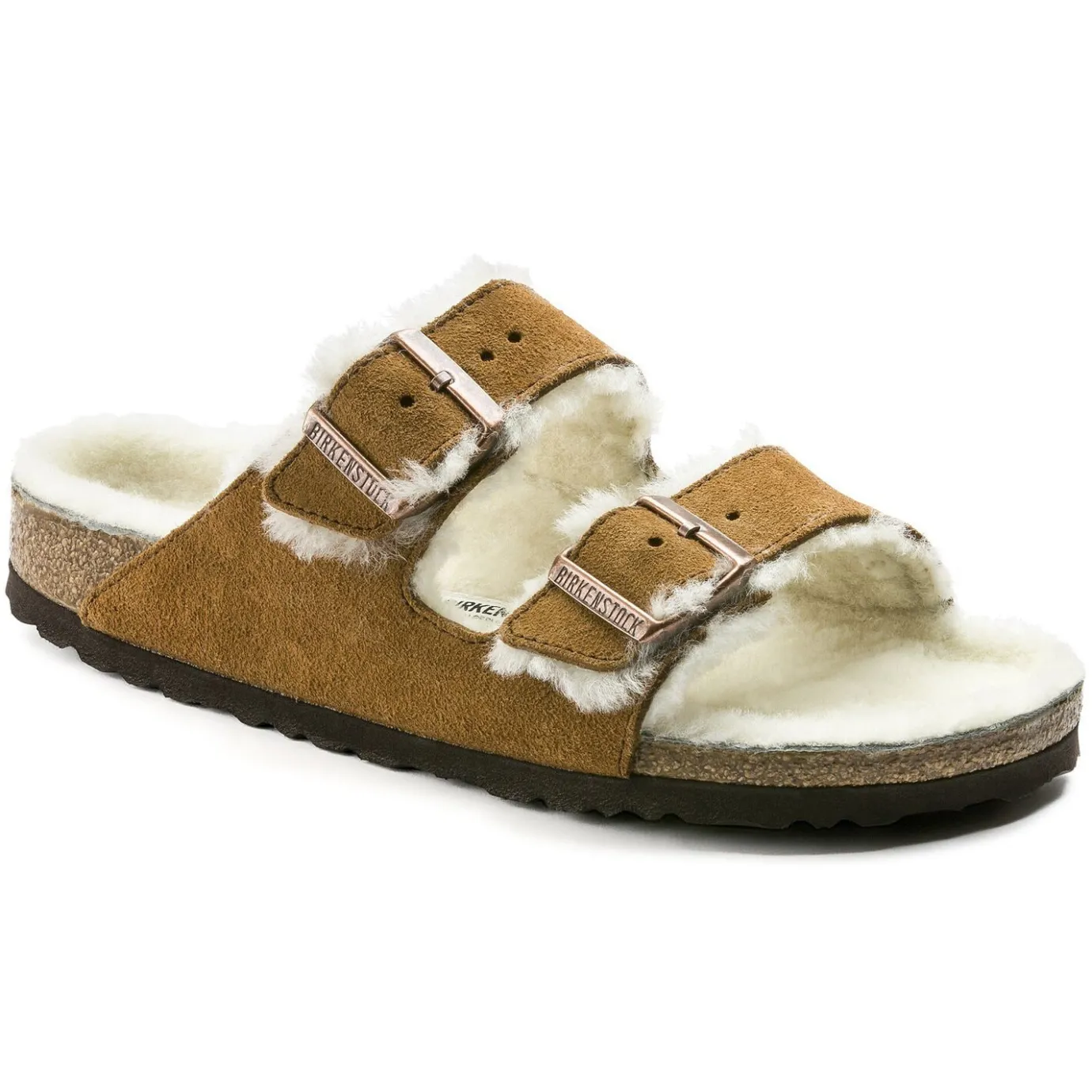 Birkenstock Two-Strap Sandals<Arizona Shearling Mink