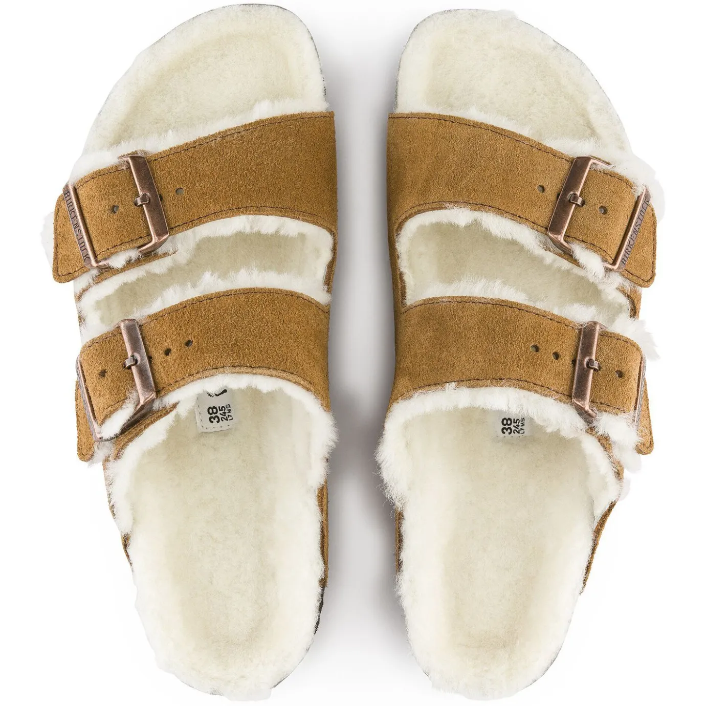 Birkenstock Two-Strap Sandals<Arizona Shearling Mink