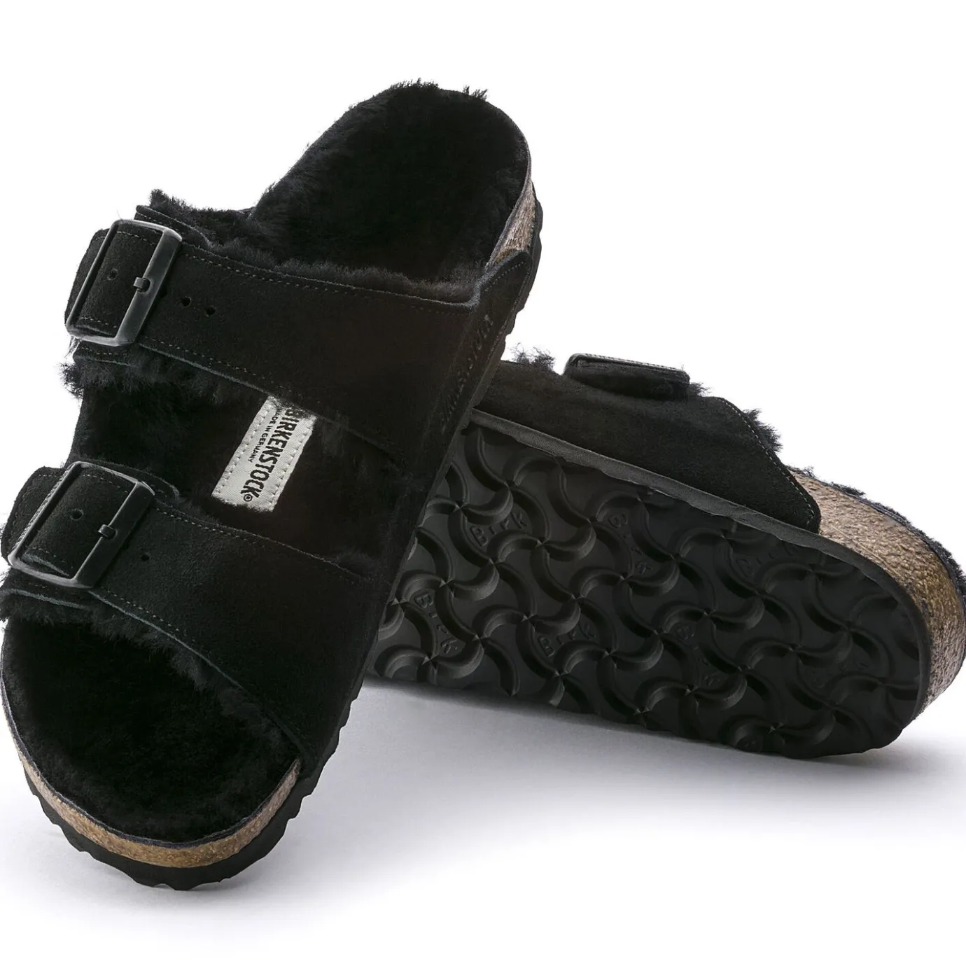 Birkenstock Two-Strap Sandals<Arizona Shearling Black