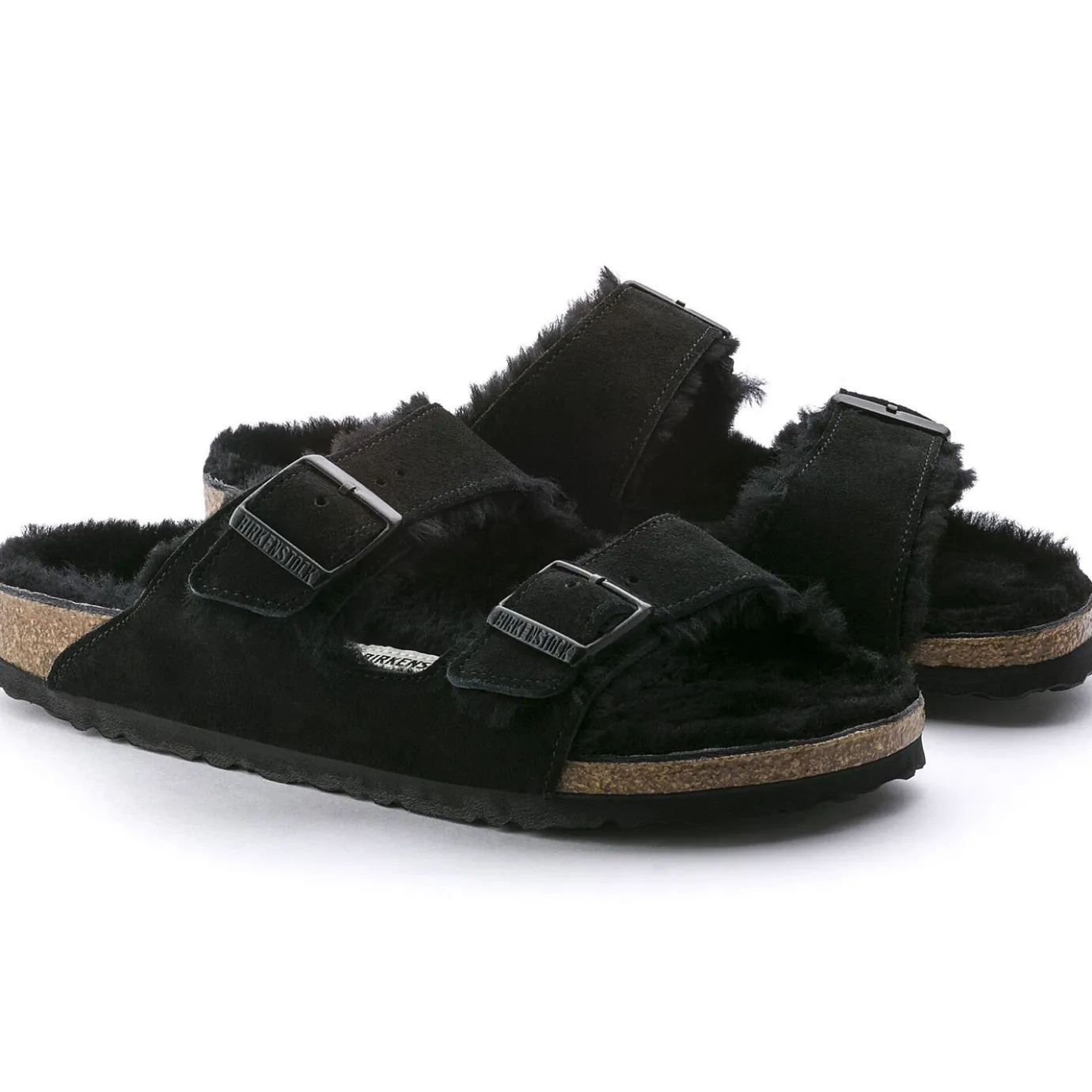 Birkenstock Two-Strap Sandals<Arizona Shearling Black
