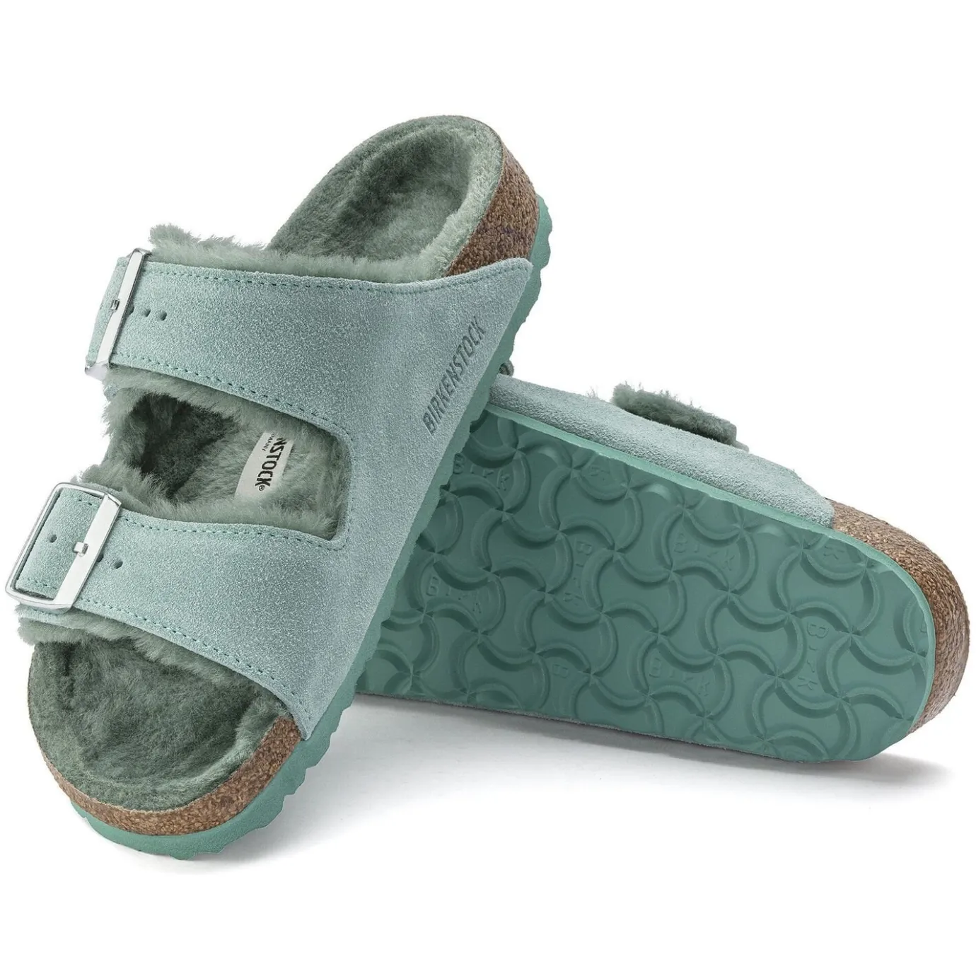 Birkenstock Two-Strap Sandals<Arizona Shearling Beryl