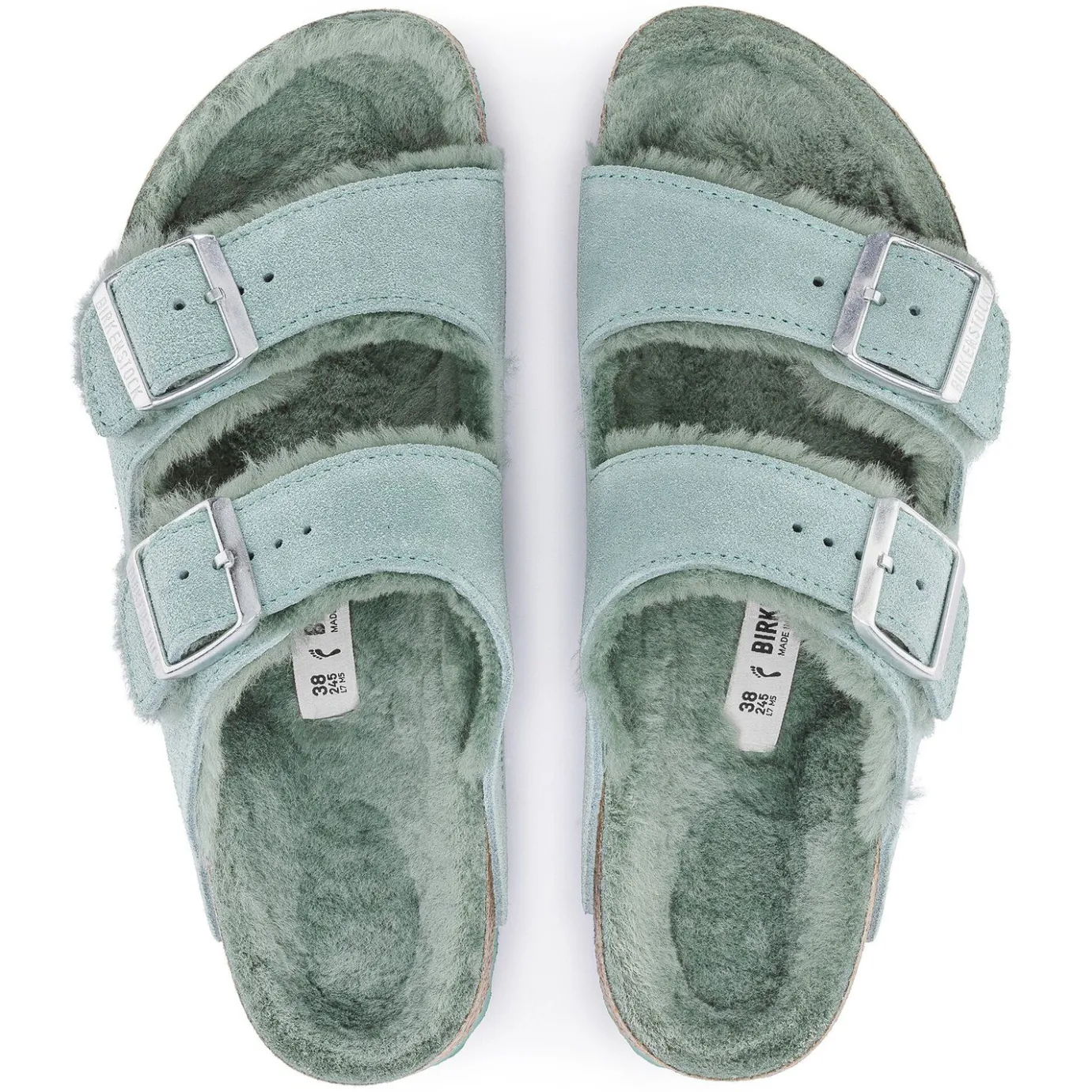 Birkenstock Two-Strap Sandals<Arizona Shearling Beryl