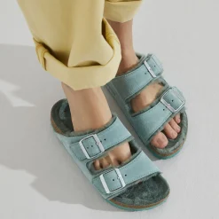 Birkenstock Two-Strap Sandals<Arizona Shearling Beryl