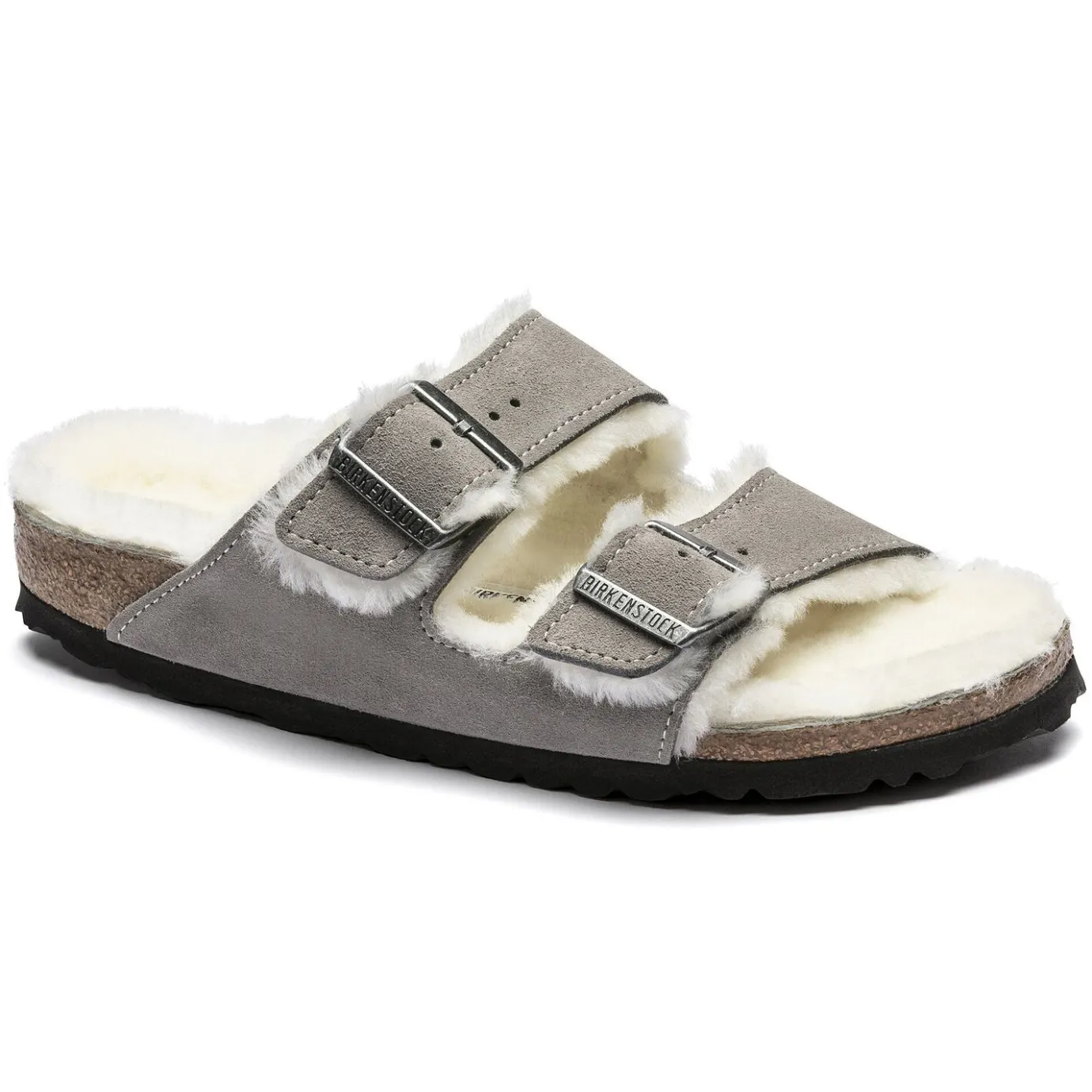 Birkenstock Two-Strap Sandals<Arizona Shearling Stone Coin