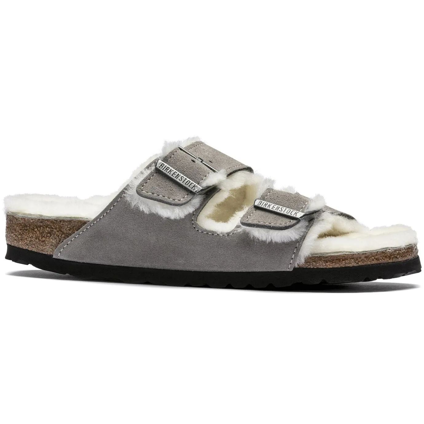 Birkenstock Two-Strap Sandals<Arizona Shearling Stone Coin