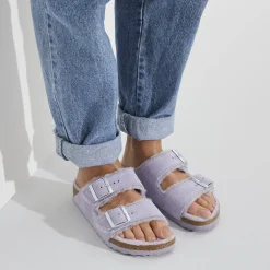 Birkenstock Two-Strap Sandals<Arizona Shearling Purple Fog